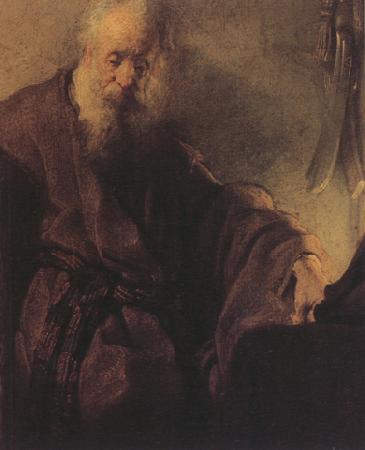 REMBRANDT Harmenszoon van Rijn St Paul at his Writing-Desk (mk33)